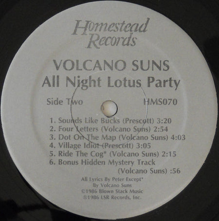 Volcano Suns : All-Night Lotus Party (LP, Album)