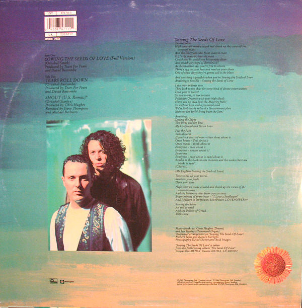 Tears For Fears : Sowing The Seeds Of Love (12", Single)
