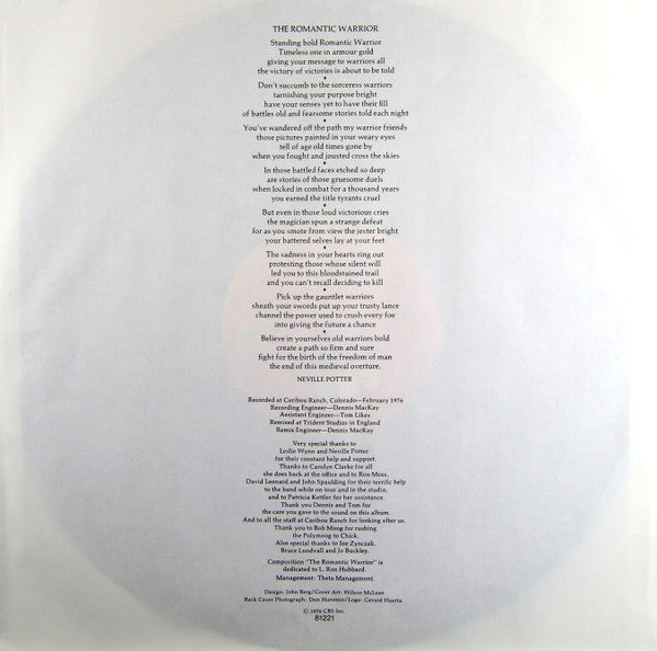 Return To Forever : Romantic Warrior (LP, Album)