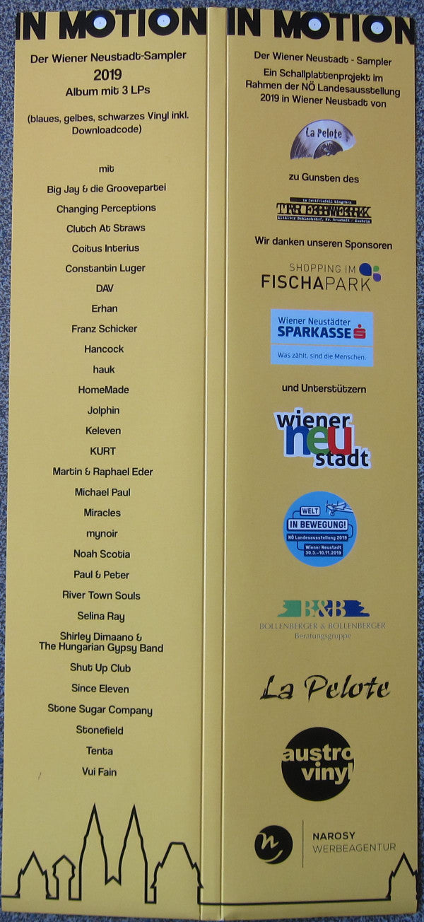 Various : In Motion (Der Wiener Neustadt Sampler 2019) (3xLP, Blu + LP, Yel + LP + Album, Ltd)