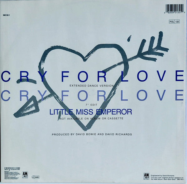 Iggy Pop : Cry For Love (12")