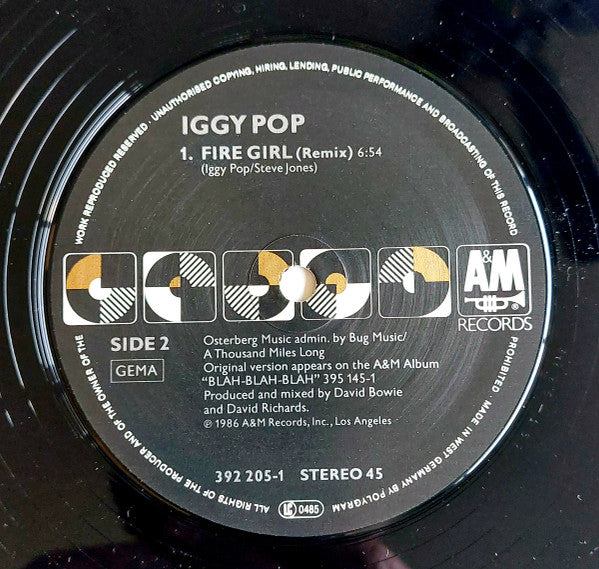 Iggy Pop : Cry For Love (12")