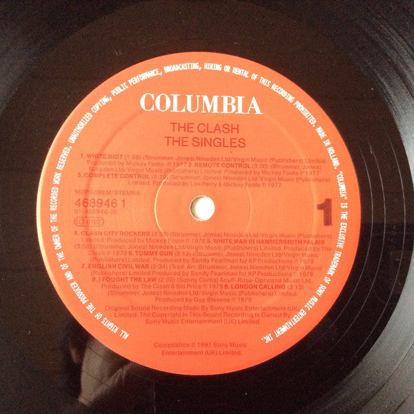 The Clash : The Singles (LP, Comp)