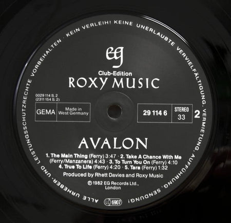 Roxy Music : Avalon (LP, Album, Club)