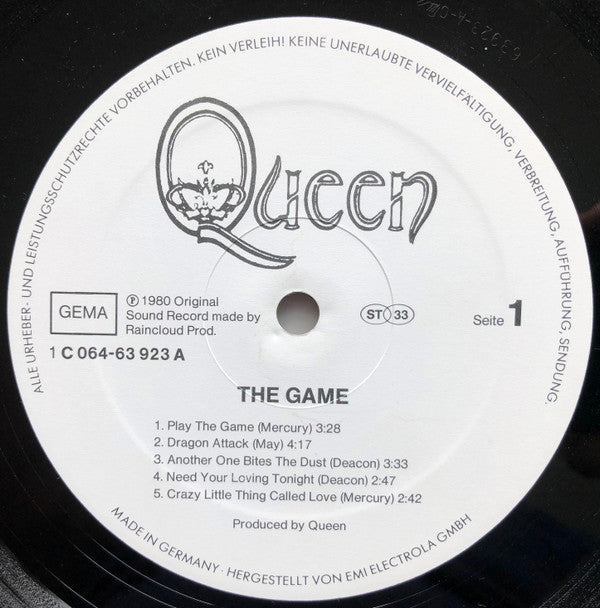 Queen : The Game (LP, Album, Foi)