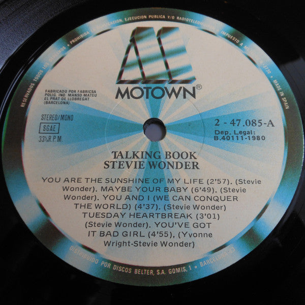 Stevie Wonder : Talking Book (LP, Album, RE)