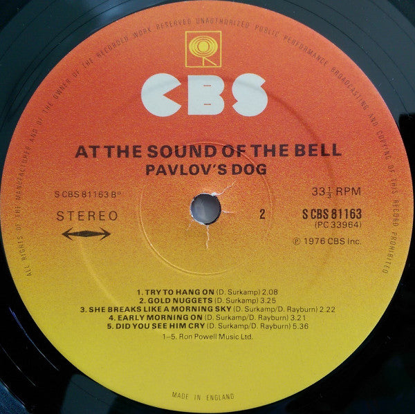 Pavlov's Dog : At The Sound Of The Bell (LP, Album)