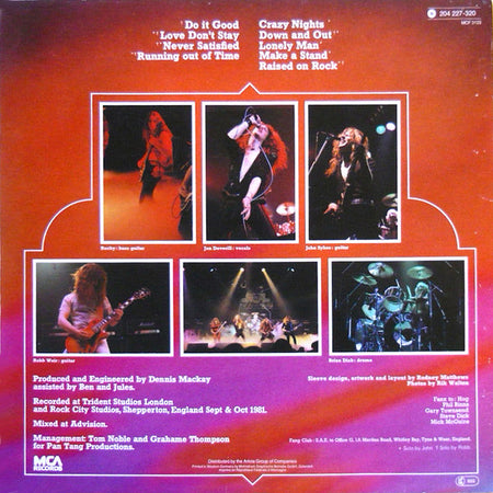 Tygers Of Pan Tang : Crazy Nights (LP, Album)