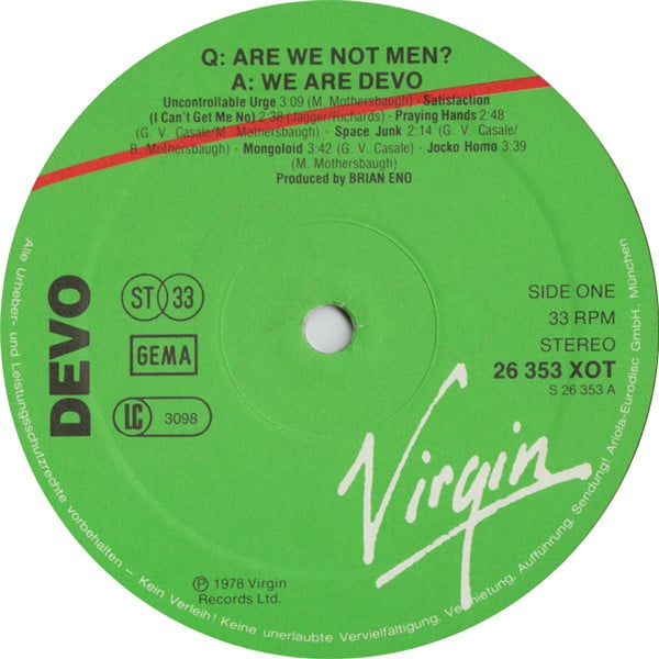 Devo : Q: Are We Not Men? A: We Are Devo! (LP, Album)