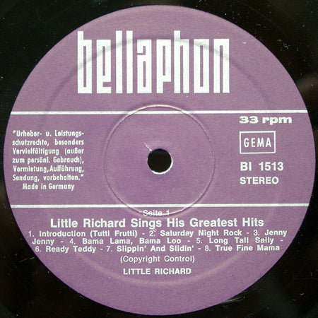 Little Richard : King Of Rock'n Roll Little Richard Singt Seine Größten Hits - Life (LP, Album, RE)