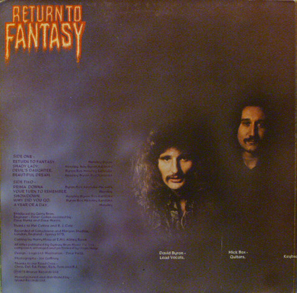 Uriah Heep : Return To Fantasy (LP, Album, Gat)