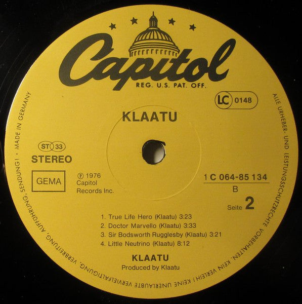 Klaatu : Klaatu (LP, Album, Yel)