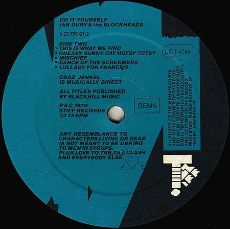 Ian Dury And The Blockheads Do It Yourself (LP) (Near Mint (NM Or M ))