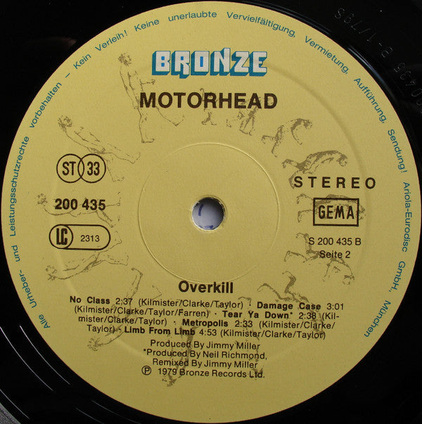 Motörhead : Overkill (LP, Album)