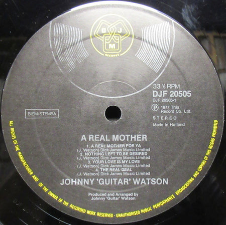 Johnny Guitar Watson : A Real Mother (LP, Album, Cov)