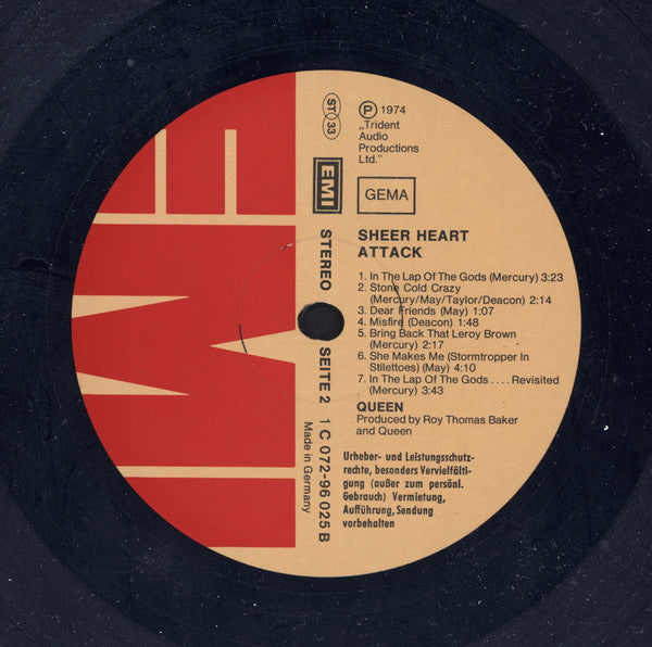 Queen : Sheer Heart Attack (LP, Album, RE)