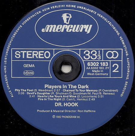 Dr. Hook : Players In The Dark (LP, Album)