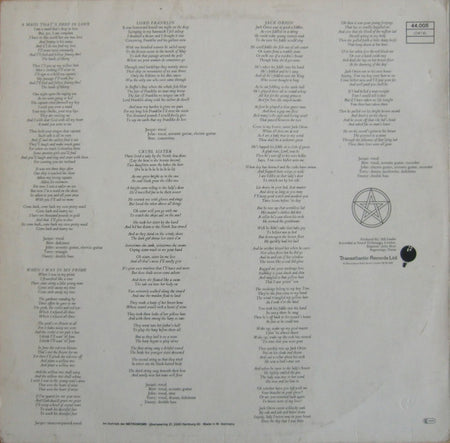 Pentangle : Cruel Sister (LP, Album, RE, RP, PRS)