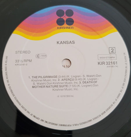 Kansas (2) : Kansas (LP, Album, RE)