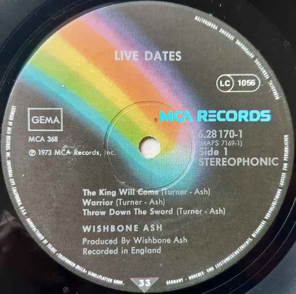 Wishbone Ash - Live Dates (2xLP) (Very Good Plus (VG+))