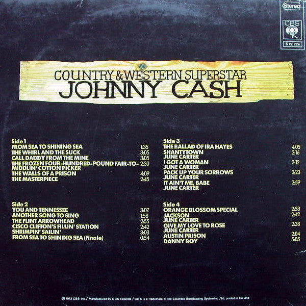 Johnny Cash : Country & Western Superstar (2xLP, Comp, Gat)