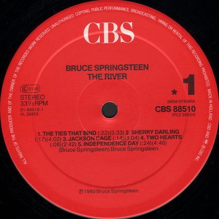 Bruce Springsteen : The River (2xLP, Album, M/Print, RE, Red)