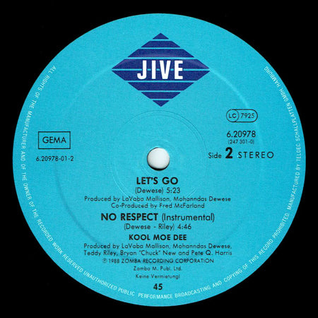 Kool Moe Dee : No Respect (12")