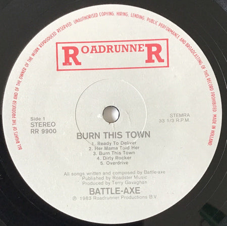Battleaxe : Burn This Town (LP, Album)