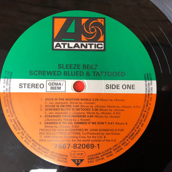 Sleeze Beez : Screwed Blued & Tattooed (LP, Album)