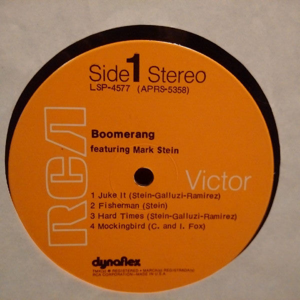 Boomerang (8) Featuring Mark Stein : Boomerang (LP, Album, Hol)