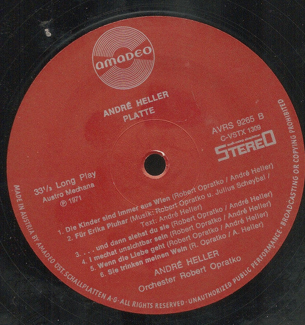 André Heller : Platte (LP, Album, Gat)