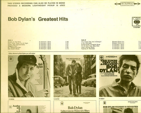 Bob Dylan : Bob Dylan's Greatest Hits (LP, Comp, Lam)