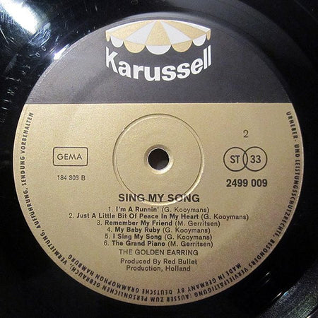 Golden Earring : Sing My Song (LP, Comp, RE)
