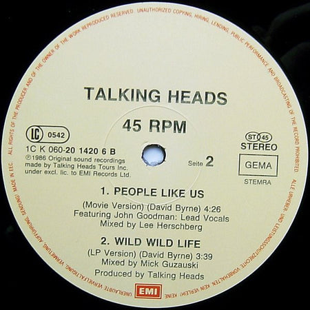 Talking Heads : Wild Wild Life (12", Single)