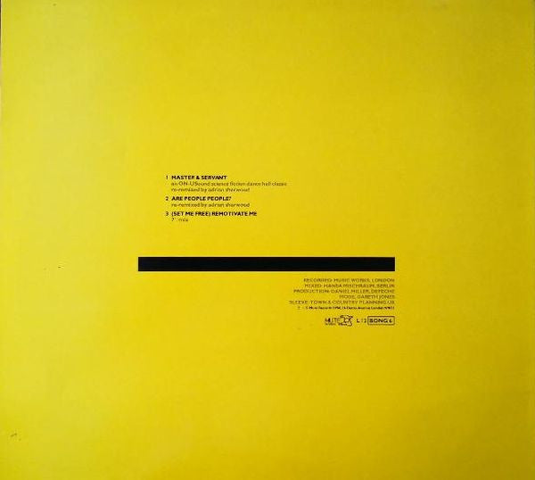Depeche Mode : Master And Servant (An ON-USound Science Fiction Dance Hall Classic) (12", Single, Ltd, RP)