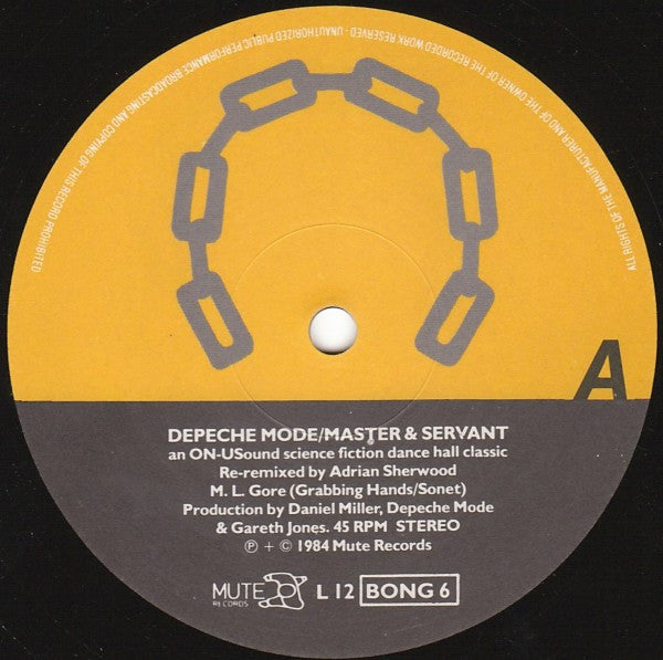 Depeche Mode : Master And Servant (An ON-USound Science Fiction Dance Hall Classic) (12", Single, Ltd, RP)