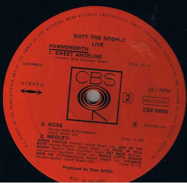 Mott The Hoople Live (LP) (Near Mint (NM Or M ))