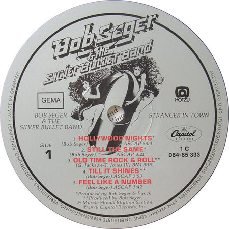 Bob Seger And The Silver Bullet Band : Stranger In Town (LP, Album)