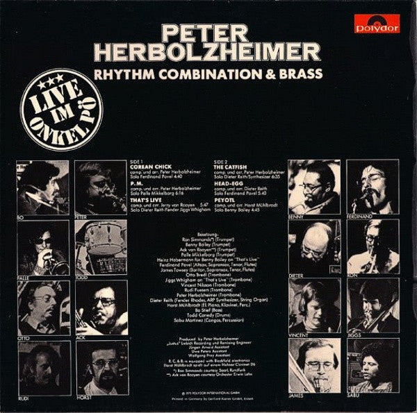 Peter Herbolzheimer Rhythm Combination & Brass : Live Im Onkel Pö (LP, Album)