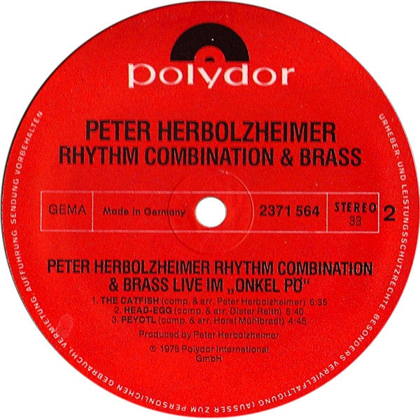 Peter Herbolzheimer Rhythm Combination & Brass : Live Im Onkel Pö (LP, Album)