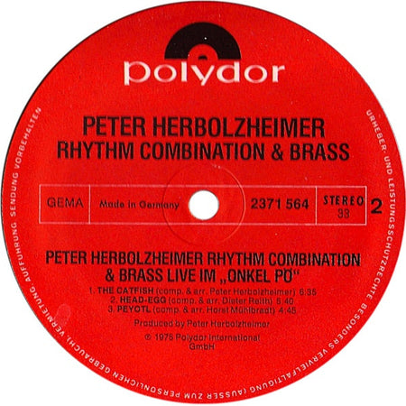 Peter Herbolzheimer Rhythm Combination & Brass : Live Im Onkel Pö (LP, Album)