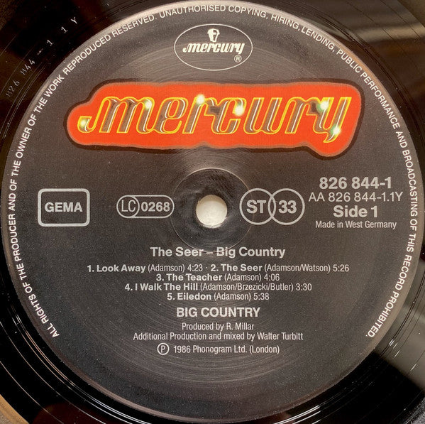Big Country : The Seer (LP, Album)