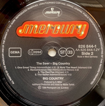 Big Country : The Seer (LP, Album)