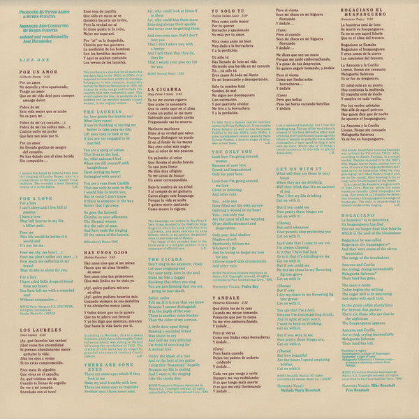 Linda Ronstadt : Canciones De Mi Padre (LP, Album, Spe)