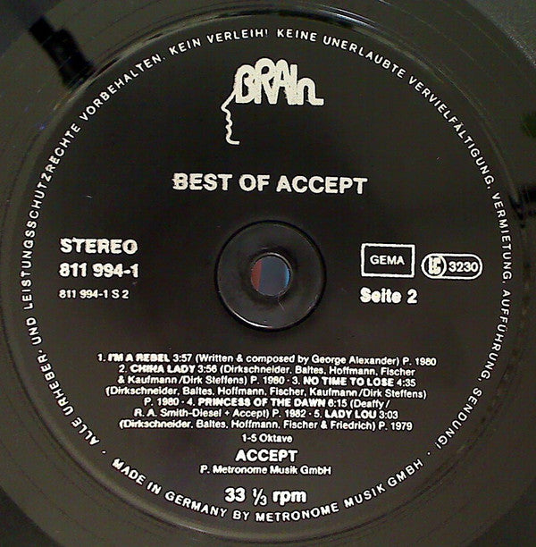Accept : Best Of Accept (LP, Comp)