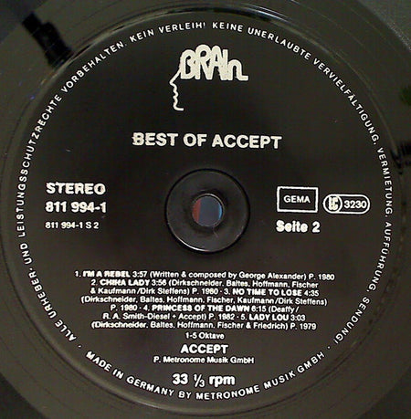 Accept : Best Of Accept (LP, Comp)