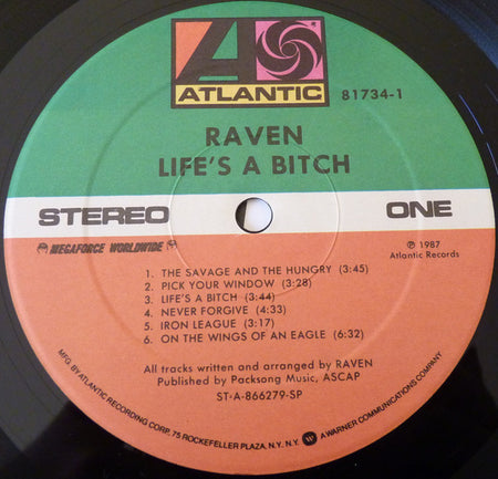 Raven (6) : Life's A Bitch (LP, Album)