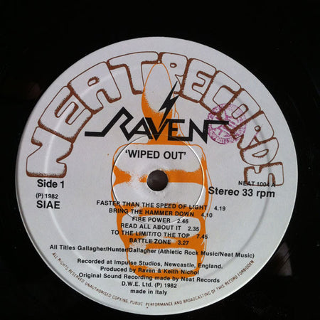 Raven (6) : Wiped Out (LP, Album)