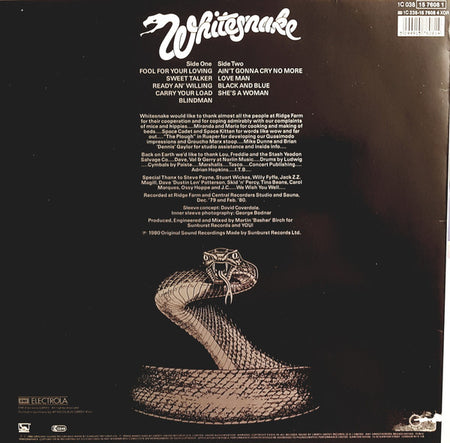 Whitesnake : Ready An' Willing (LP, Album, RE)