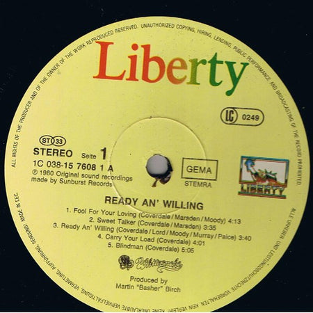 Whitesnake : Ready An' Willing (LP, Album, RE)